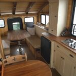 Handcrafted Cedar Tiny Floating Off-Grid Cabin interior